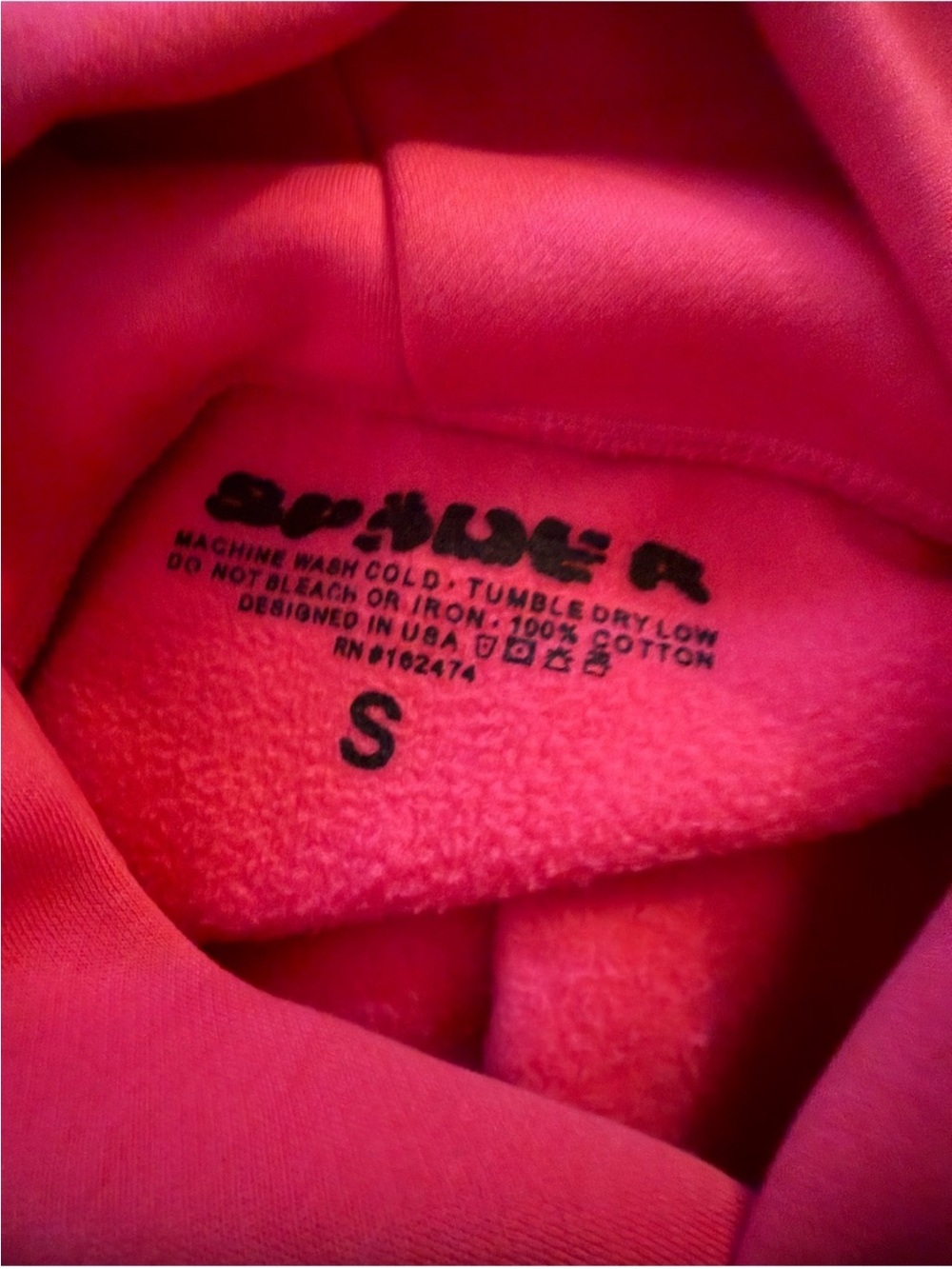 Men's Pink Graphic Hooded Vest - Spiderweb Design - Picture 2 of 2